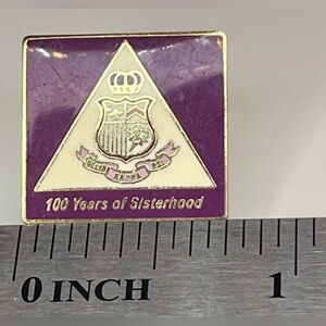 DELTA KAPPA PSI 100 Years Of Sisterhood Gold Tone Enamel Sorority Pin